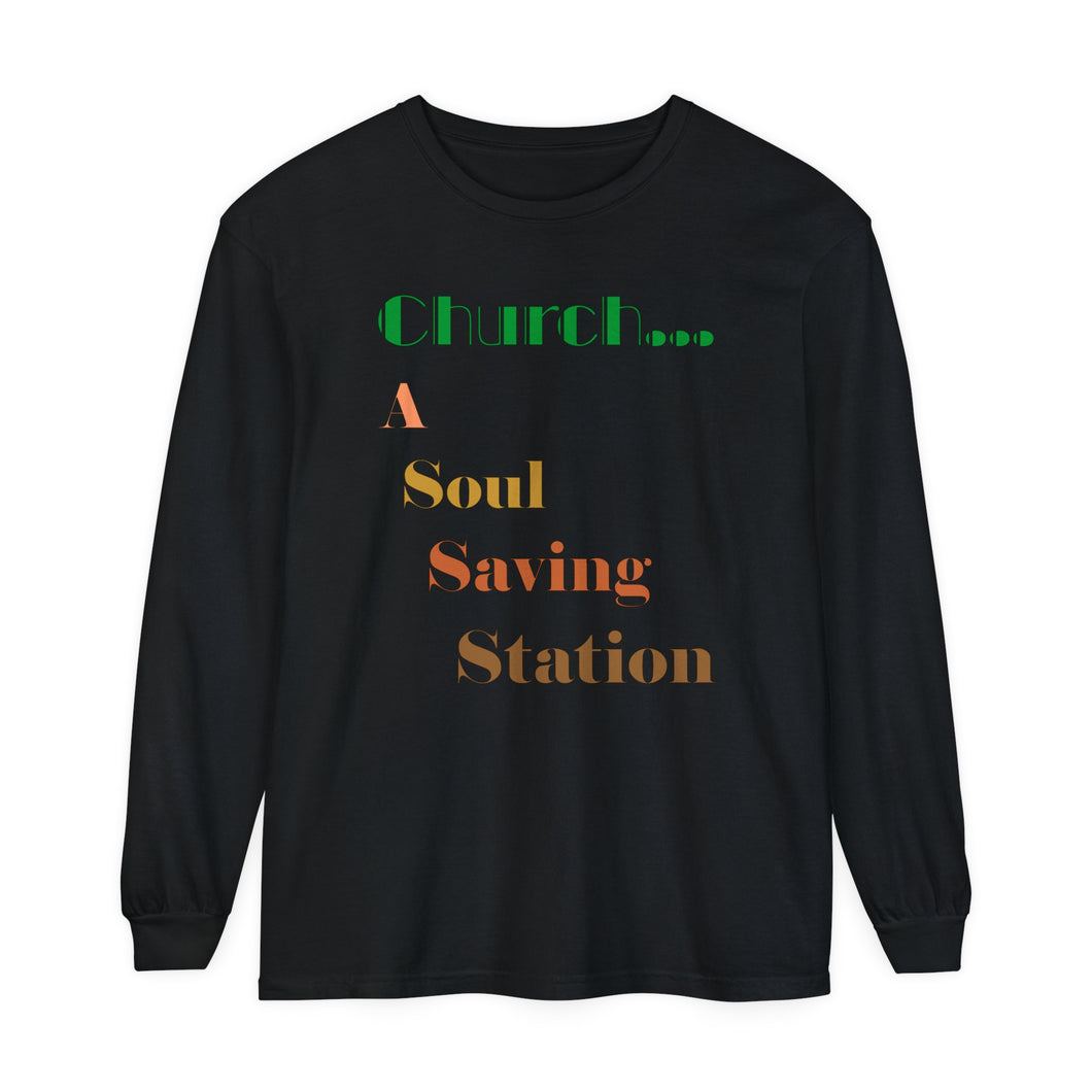 Unisex Garment-dyed Long Sleeve T-Shirt