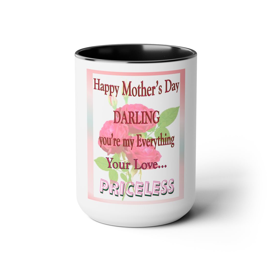 Two-Tone Coffee Mugs, 15oz