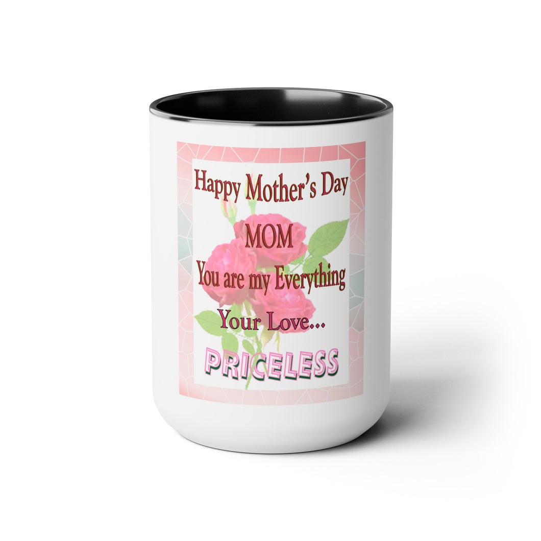 Two-Tone Coffee Mugs, 15oz