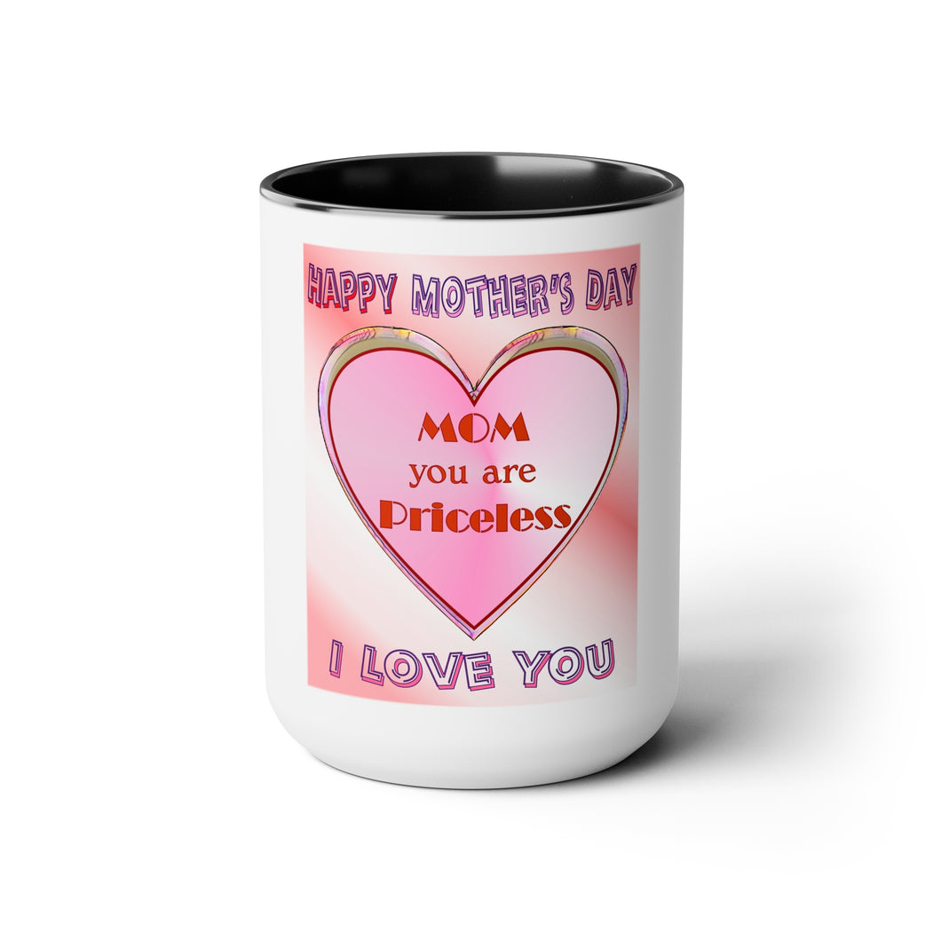 Two-Tone Coffee Mugs, 15oz