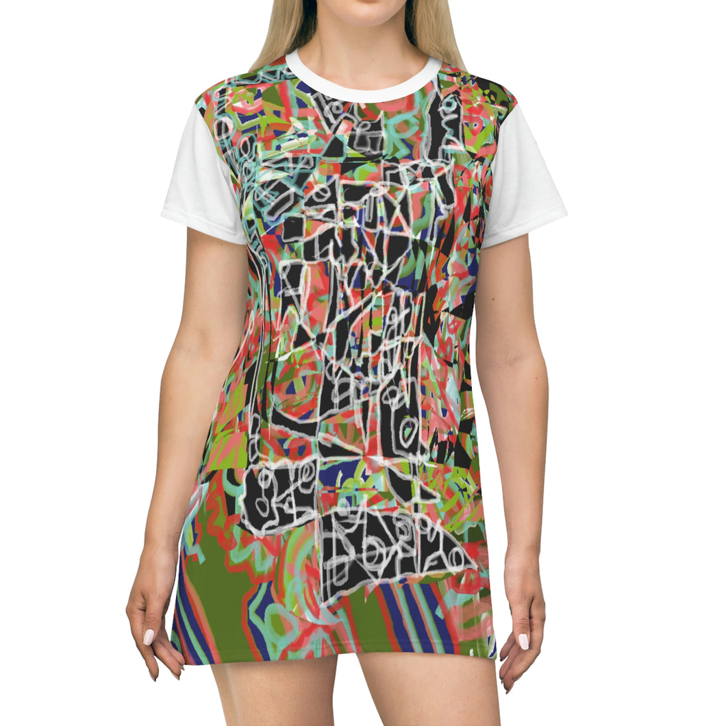 All Over Print T-Shirt Dress